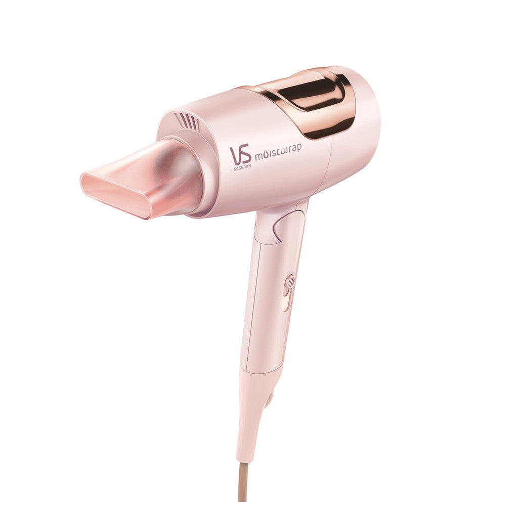 Vidal Sassoon VSP-1200PIH | 1600W Moistwrap Hair Dryer | 3 Heat/ Speed Settings | Multi Voltage Travel Friendly | 2 Years Warranty