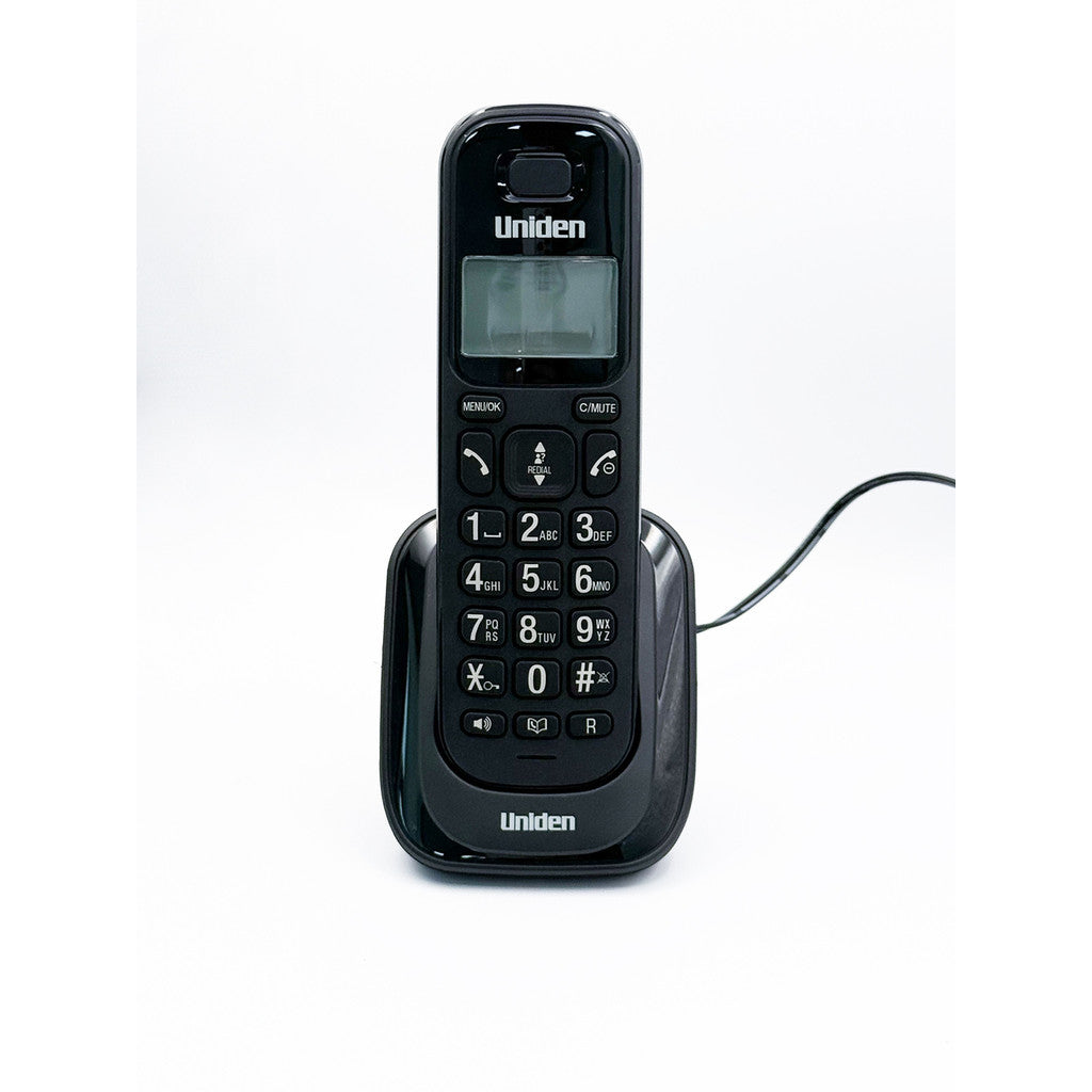 Uniden AT4505BK | Cordless & Corded Combo Dect Phone | Big Display | Big Keypad | Speaker Telephone | Black