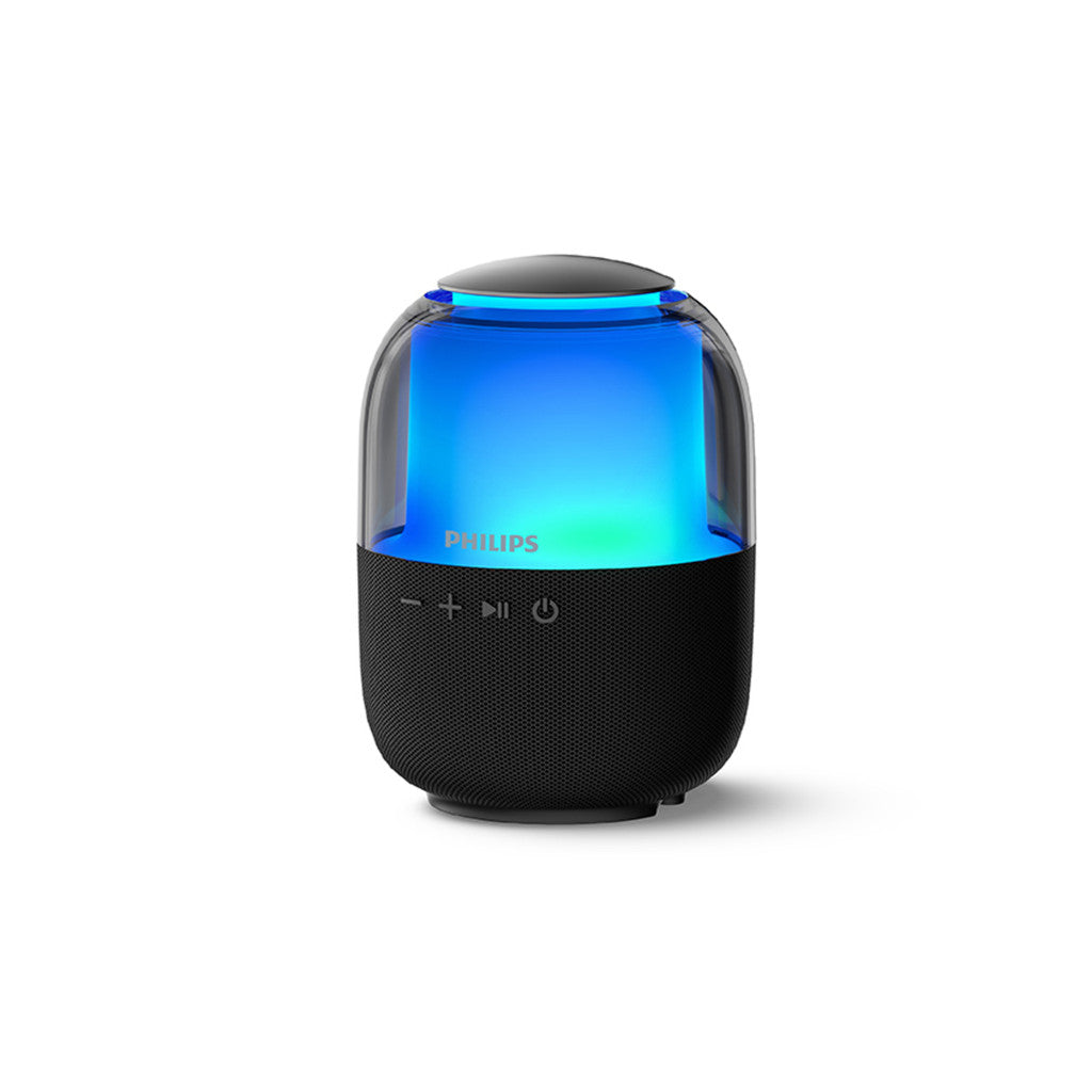 Philips TAS2108BK/00 | Wireless Bluetooth Speaker - Punchy Bass, Colorful Lights, 7-Hour Playtime, Black