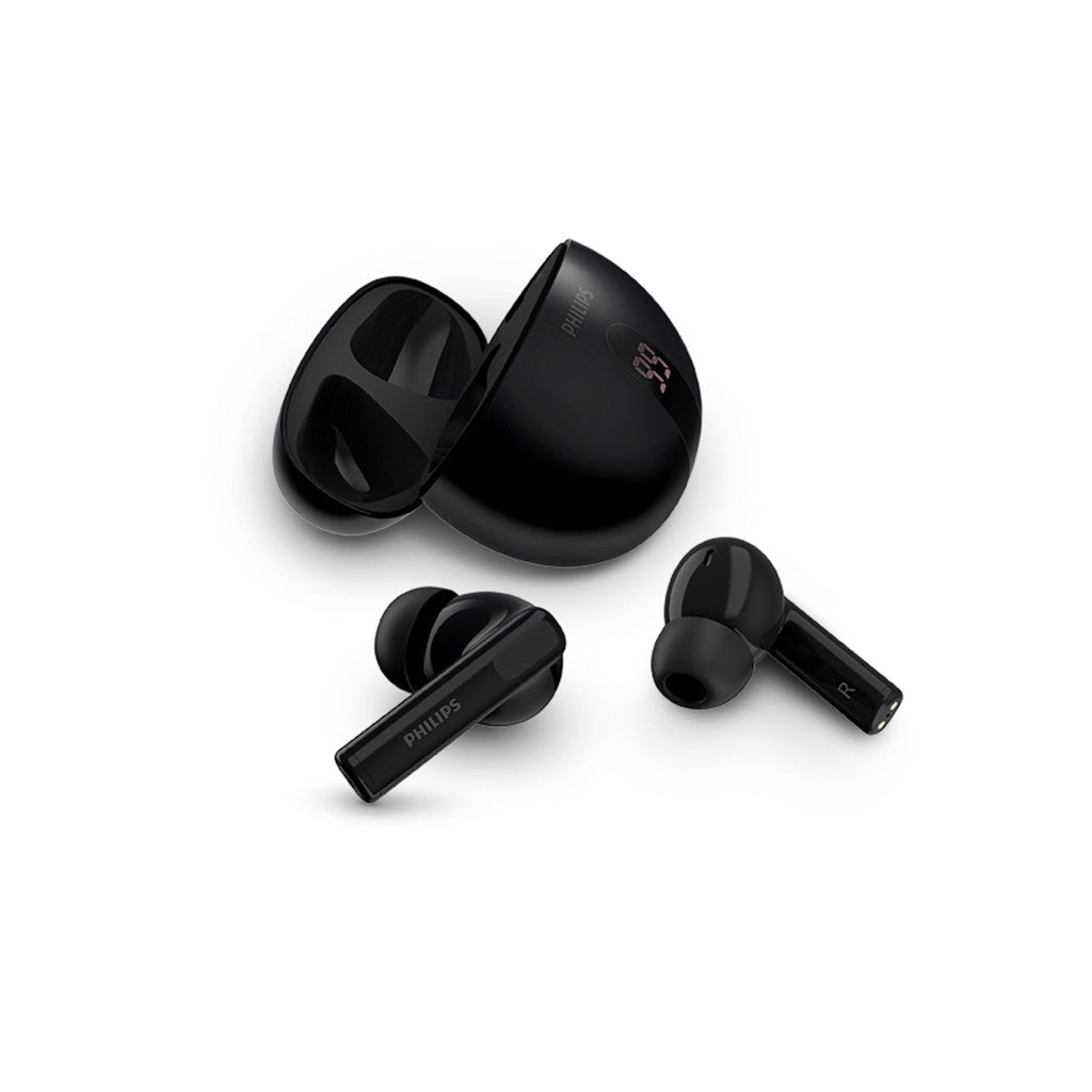 Philips TAT3559BK/97 | True Wireless Earbuds | Noise Canceling, Dynamic Bass, 20hr Playtime, Black