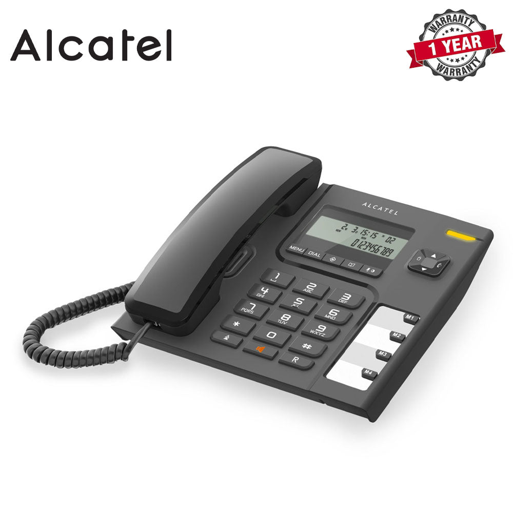 Alcatel | T56EX | Corded Phone with Caller ID Display and Handsfree, Black | 1 Year Warranty