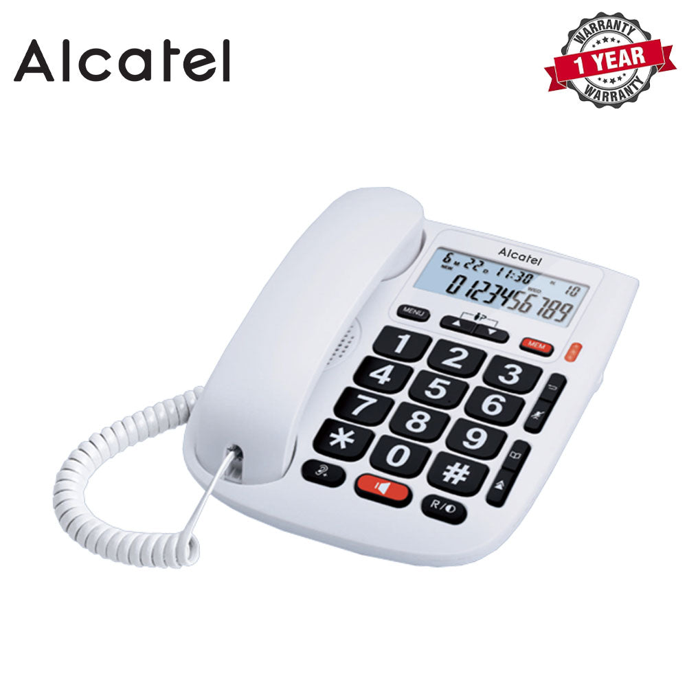 Alcatel | TMAX20 | Big Button Corded Phone, White | 1 Year Warranty